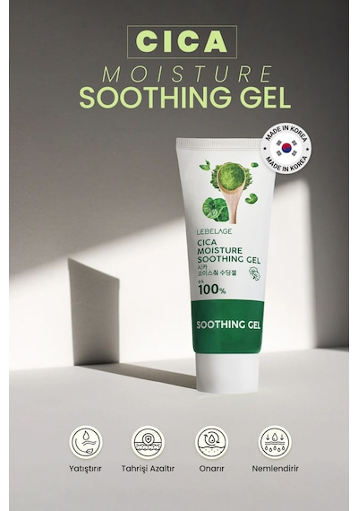 Lebelage Cica Kompleksi İçeren Yatıştırıcı Bakım Jeli Lebelage Cica Moisture Soothing Gel 100 ML Lebelage Cica Kompleksi İçeren Yatıştırıcı Bakım Jeli Lebelage Cica Moisture Soothing Gel 100 ML
