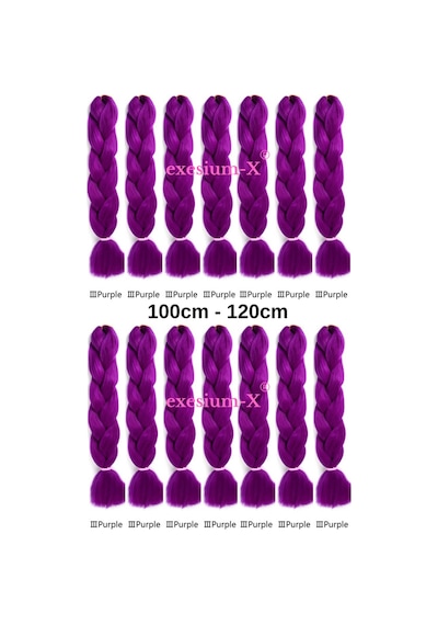 X-pression Afrika Örgüsü Ve Rasta Için Sentetik Saç 100gr-purple3 Açık Mor
