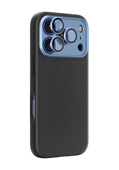 İphone 18 Pro Kılıf M-safe Özellikli Airbag Tasarımlı Amazingthing Glamour Slens Serisi Kapak Mavi