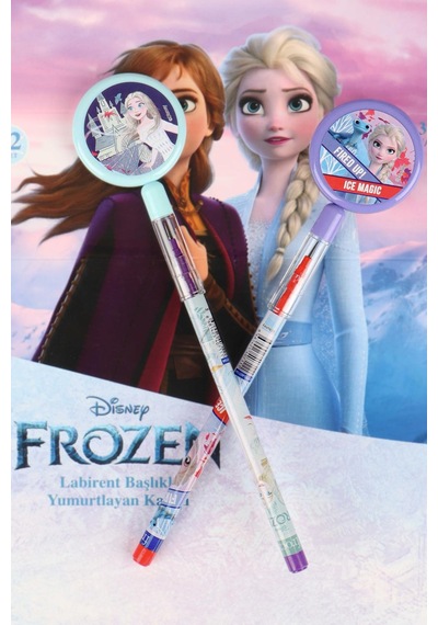 Yeni Sezon Lisanslı Elsa Frozen Yumurtalayan Labirent Figürlü Geçmeli Kurşun Kalem