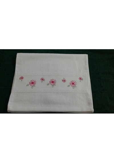 Soley Gardenya Nakışlı Mutfak Havlusu 6 Lı Pembe
