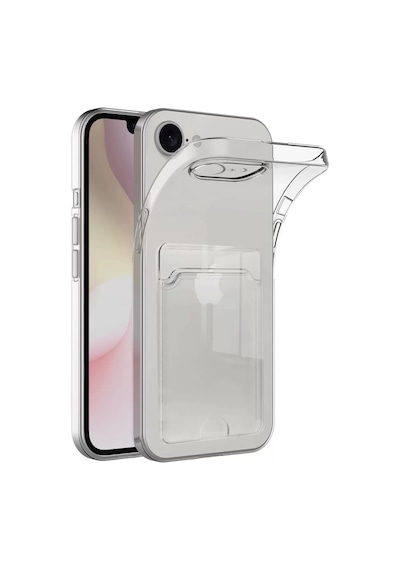 Newface Apple İphone 16e Kılıf Kart Şeffaf Silikon - Şeffaf