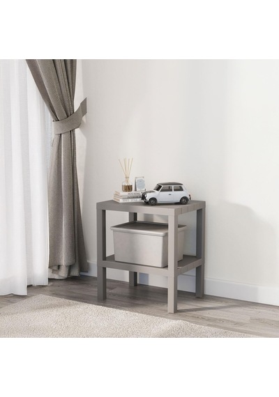 Modüler 2 Katlı Çok Amaçlı Plastik Raf - 38x50x29 Cm Banyo, Mutfak Ve Tezgah Üstü Organizeri - Aletsiz Kolay Kurulum Gri Açık Beyaz