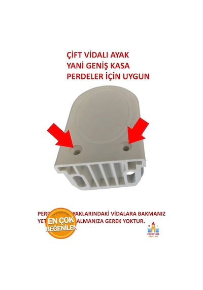 Stor Zebra Perde Geniş Kasa 4.5 Cm Pratik Kornişe Takma Aparatı Plastik Montaj Aparatı 10 Adet Gri