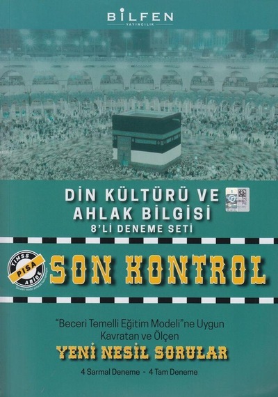 8.Sınıf Din Kültürü ve Ahlak Bilgisi Son Kontrol 8'li Deneme -  Bilfen Yayınları