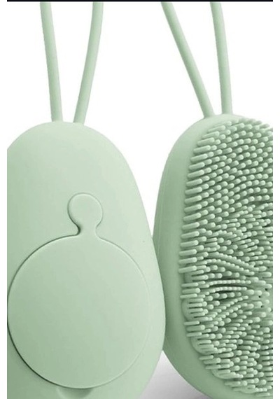 Sıvı Hazneli Yumuşak Silikon Duş Masaj Fırçası - Askılı Ergonomik 1 Adet Bx-313489 Renkli