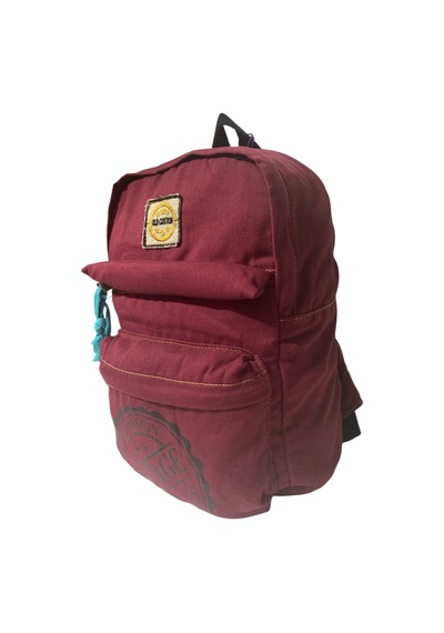 Old Cotton Cargo Kaliteli Salaş Küçük Boy Siyah Vintage Disayn Günlük Sırt Gezi Çantası 25x30cm Bordo