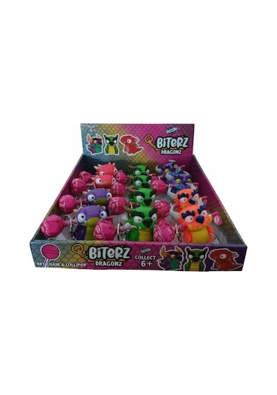 Flipperz Biterz Dogz - Dragonz - Catz Lolipop Şeker Ve Figür Anahtarlık 1 Adet