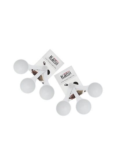 6'lı Beyaz Ölçü Kaşığı Seti 2 X 3 Lü Takım 30 Ml Plastik Gıda Ölçüm Kaşığı Kahve, Mama, B