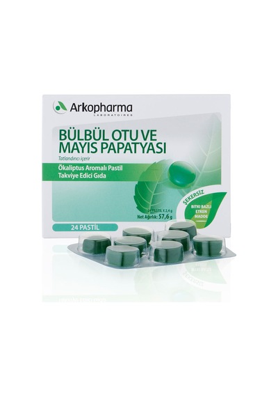 Arkopharma Okaliptüs Aromalı, Bülbül Otu Ve Mayıs Papatyası İçeren 24 Pastil