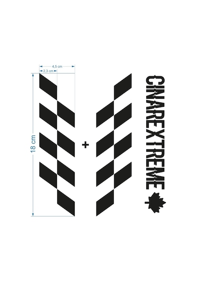 Reflektif Gri Damalı Kask Motosiklet Sticker Takımı Çınar Extreme