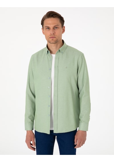 Pierre Cardin Erkek Çağla Gömlek Desenli 50306996-vr016 Çağla