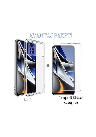 Xiaomi Poco X4 Pro 5G Uyumlu Lüx Seffaf Kilif +Ekran Koruyucu 556341508