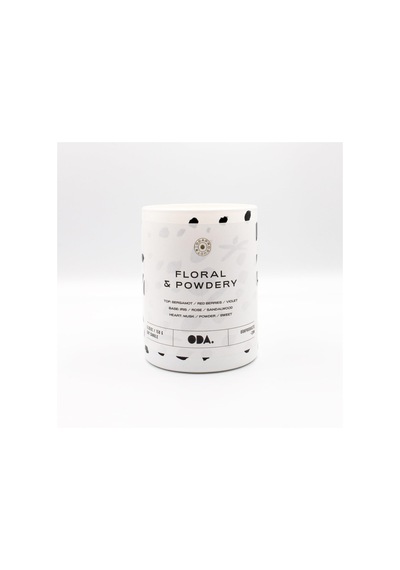 Floral & Powdery - Çiçeksi & Pudramsı Kokulu Dekoratif Desenli Soya Mumu I 150 Gr Renkli Siyah