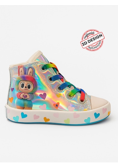 Casa Lb Fermuarlı Hologram Sneakers Gri