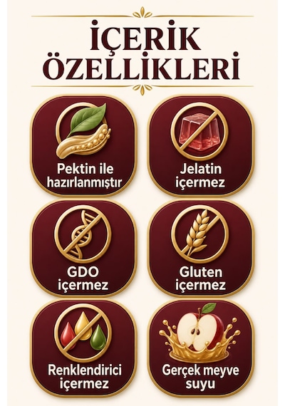 Y'our Gummie Apple Cider Vinegar Elma Sirkesi Folik Asit Krom ve B12 60 Gummies