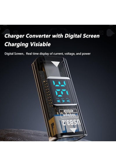 Usb 3.2 To Type C Şarj Kablosu Dönüştürücü 10gbps 36w Otgacd Standart