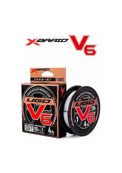 Ygk X060 F-ugo V6 Soft Fc 100m Fluorocarbon Misina 1.2 PE 0.185 MM