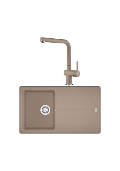 Franke Basis BFG 611 Granit Oyster Eviye. Active Plus Doccia Oyster Spiralli Armatür Seti