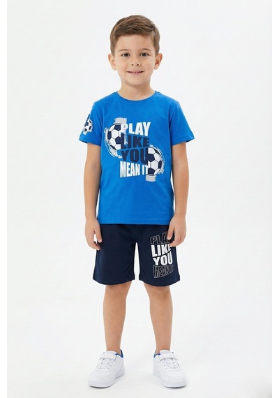 Play Like You Baskı Erkek Çocuk Takım-90589 Saks