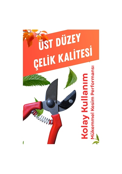 Örs Tipi Budama Makası Mükemmel Kesim, Uzun Ömürlü Premium Çelik Bahçe Makası