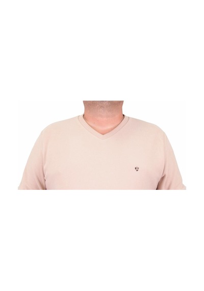 Moc Grande Mocgrande Büyük Beden Selanik V Yaka Classic Sweat 23201 Bej-Bej Moc Grande Mocgrande Büyük Beden Selanik V Yaka Classic Sweat 23201 Bej-Bej