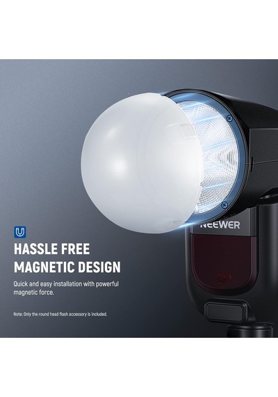 Manyetik Dome Difüzör Yuvarlak Kafa Speedlite Flaş İçin, Manyetik Bağlı Flaş Dome Işık Değiştirici Z2 Z1 Speedlite İçin, M12