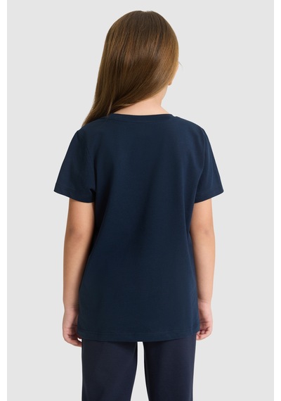 U.s. Polo Assn. Kız Çocuk Lacivert Tişört Basic 50325631-vr033