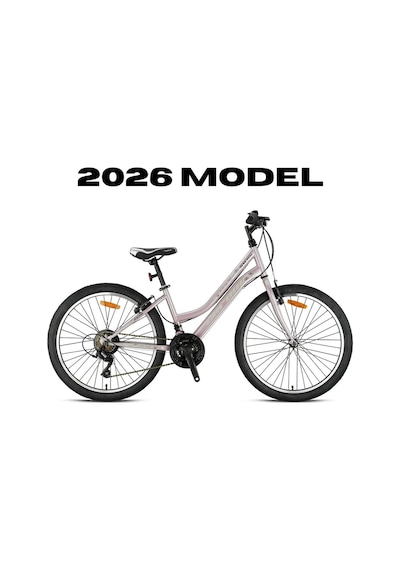 Geroni Swan Lady - 26" - Mtb -14'- 21 Vites - V.b - Beyaz Pembe-bej/füme Pembe