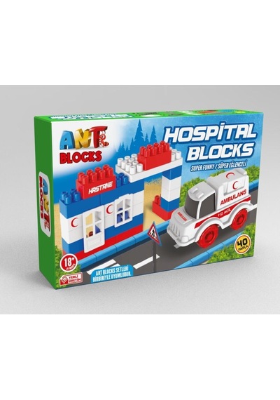 Süper Eğlenceli Hastane Blocks Set - 40 Parça