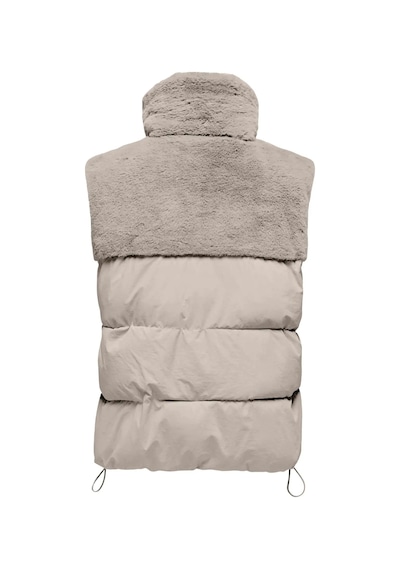 Only Kadın Onlwanja Dik Yaka Peluş Detaylı Yelek 15322053 Krem Krem