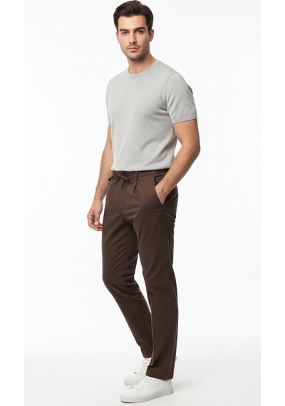 ONLY & SONS Onslee Tapered 0007 Cot Lın Strıng Pant Erkek Kahverengi Pantolon - 22036356 ONLY & SONS Onslee Tapered 0007 Cot Lın Strıng Pant Erkek Kahverengi Pantolon - 22036356