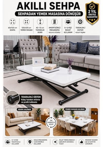 Home Üst Tabla Mdf Beyaz Oval Köşe Alt Ayak Siyah