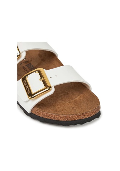 Birkenstock Sydney Cushion Buckle Bf Patent Kadın Terliği 1029438-20344 Beyaz Beyaz