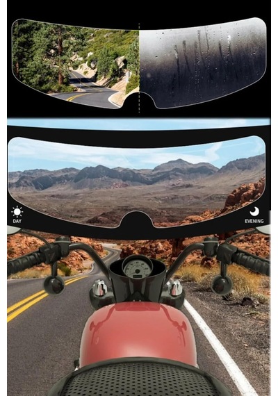 Tüm Kasklara Uyumlu Motorsiklet Kask Ön Cam Sticker Film Yağmur Buğ Engelleyici Su Kaydırıcı Cam Filmi Yağmur Engelleyici Damla Kaydırıcı Film