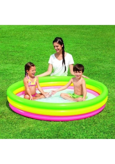 Bestway 51103 Şişme Taban 3 Boğumlu Havuz 152 x 30 CM Çok Renkli Bestway 51103 Şişme Taban 3 Boğumlu Havuz 152 x 30 CM Çok Renkli
