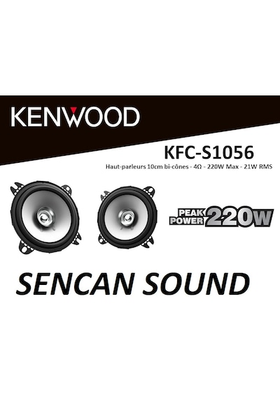 Kenwood Kfc-s1056 Oto Hoparlör 10cm 220 Watt 2 Adet Sencan Sound