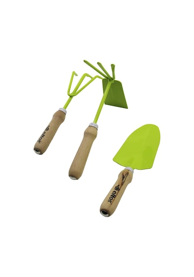 Go İthalat Eltos Ebs-003 3pcs Bahçe Hobi Seti Renkli Metal Çift Başlı Çapa - 3 Dişli Tırmık - Kürek