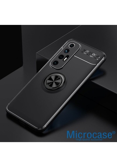 Xiaomi Mi 10S Focus Serisi Yüzük Standli Silikon Kilif - Siyah 492369796 Xiaomi Mi 10S Focus Serisi Yüzük Standli Silikon Kilif - Siyah 492369796