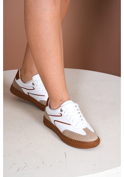 Zitan Spor Ayakkabı Sneaker Beyaz Kahverengi