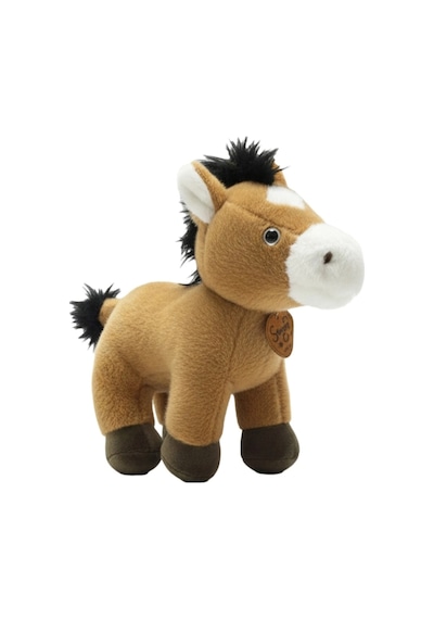Sevimli Peluş At Sesli 25 Cm Kahverengi