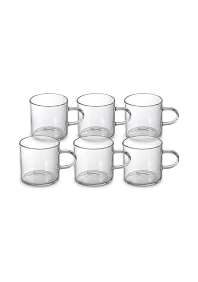 6&apos Lı Borosilikat Cam Mini Kupa Seti - 130 Ml Tek Cidarlı, Altlıksız Türk Kahvesi Ve Espresso Fincanı Takımı Aeropress