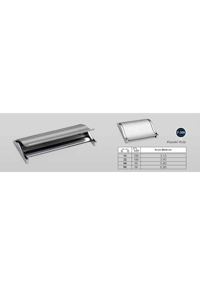 Kulp Kapaklı 96mm Krom-matkrom