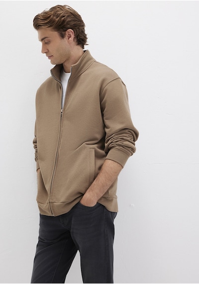 Mavi - Dik Yaka Fermuarlı Kahverengi Sweatshirt 0s10377-70378