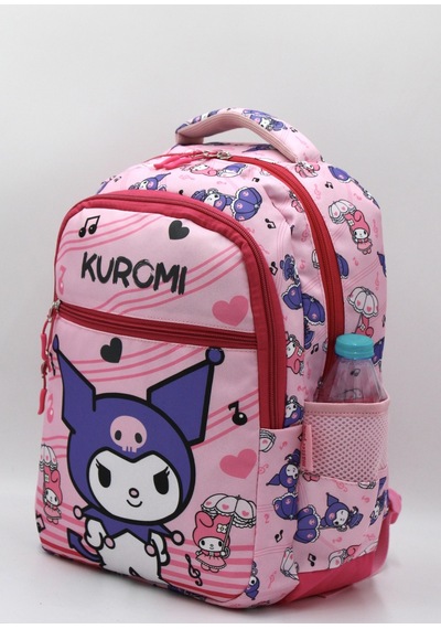 Kuromi Desen Pembe Ortopedili Beslenmelikli Sırt İlkokul Çantası