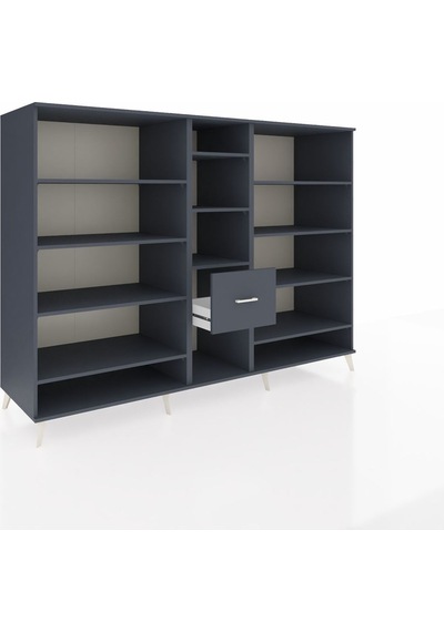 Kronos Dolap 11 Raflı 3 Çekmeceli 220x59x163 Antrasit-antrasit Antrasit-antrasit Kronos Dolap 11 Raflı 3 Çekmeceli 220x59x163 Antrasit-antrasit Antrasit-antrasit