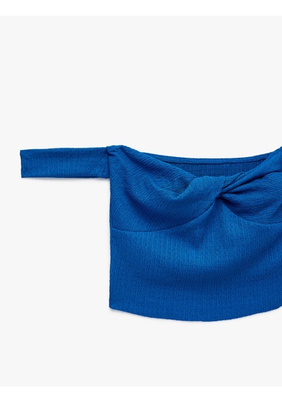 Koton Koton X Şahika Ercümen - Bürümcük Kumaş Kalp Yaka Düğüm Detaylı Omzu Açık Crop Top Mavi 6sak10451ek Koton Koton X Şahika Ercümen - Bürümcük Kumaş Kalp Yaka Düğüm Detaylı Omzu Açık Crop Top Mavi 6sak10451ek