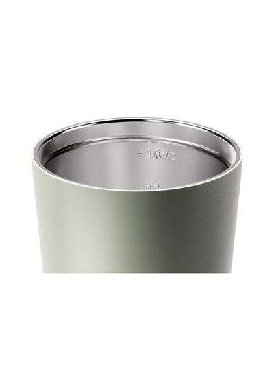 Made By Fressko Grande Boy Paslanmaz Çelik Çift Duvar Yeniden Kullanılabilir Kahve Bardağı, Termos, Yalıtımlı Termal Kupa, 475 Ml Sage - Adaçayı Yeşil