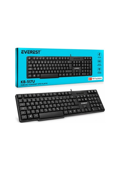Kablolu Standart Ofis Klavye Siyah Q Klavye Kb-517u 5705