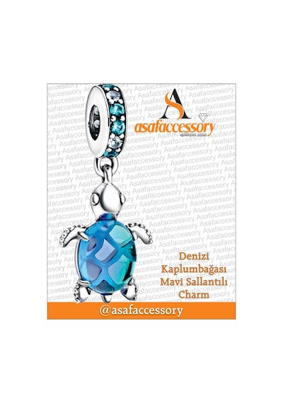 Mavi Kaplumbağa Charm Asafaccessory